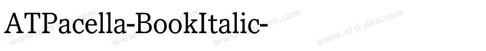 ATPacella-BookItalic字体转换