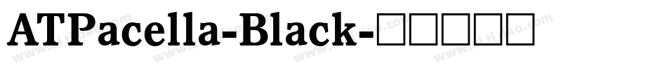 ATPacella-Black字体转换
