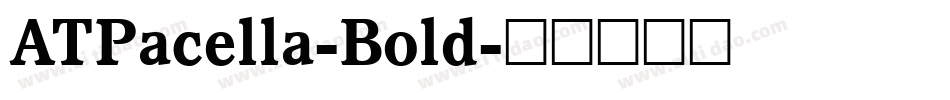 ATPacella-Bold字体转换
