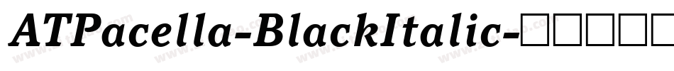ATPacella-BlackItalic字体转换