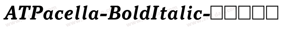 ATPacella-BoldItalic字体转换