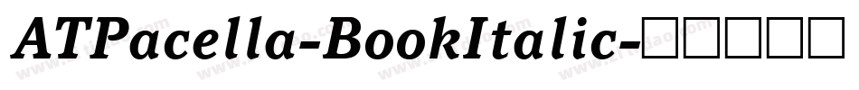 ATPacella-BookItalic字体转换