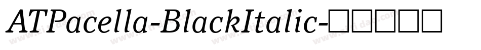 ATPacella-BlackItalic字体转换