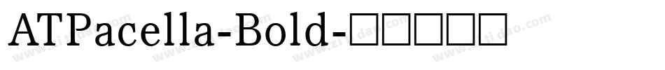 ATPacella-Bold字体转换