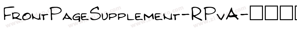 FrontPageSupplement-RPvA字体转换