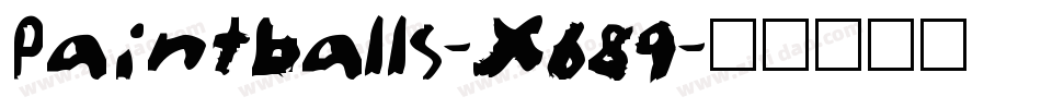 Paintballs-X689字体转换