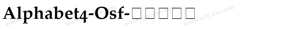 Alphabet4-Osf字体转换