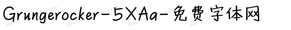 Grungerocker-5XAa字体转换