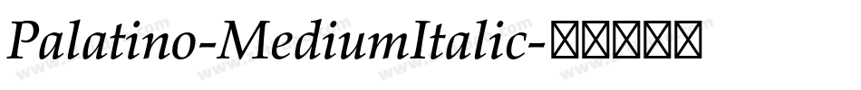 Palatino-MediumItalic字体转换