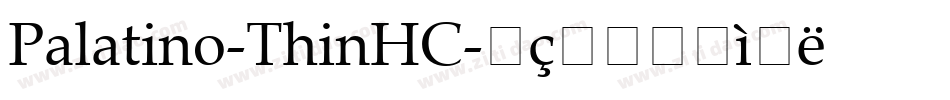 Palatino-ThinHC字体转换