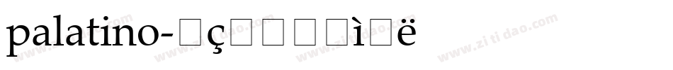 palatino字体转换