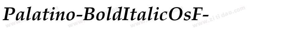 Palatino-BoldItalicOsF字体转换