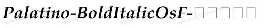 Palatino-BoldItalicOsF字体转换