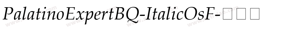 PalatinoExpertBQ-ItalicOsF字体转换