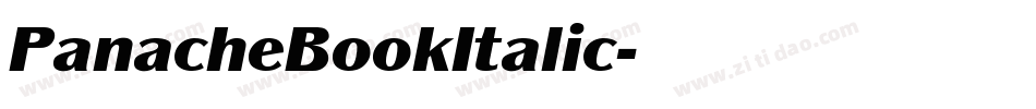 PanacheBookItalic字体转换