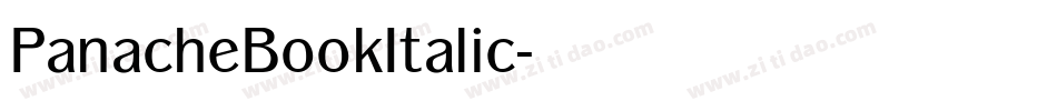 PanacheBookItalic字体转换