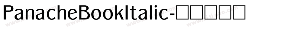 PanacheBookItalic字体转换