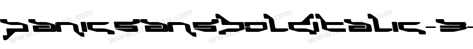 PanicSansBoldItalic-3字体转换