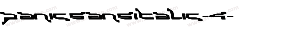PanicSansItalic-4字体转换