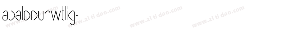 AvalonURWTLig字体转换