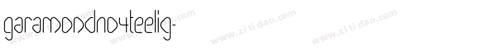 GaramondNo4TEELig字体转换