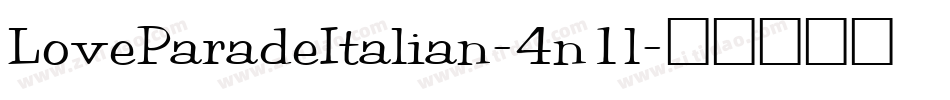 LoveParadeItalian-4n1l字体转换