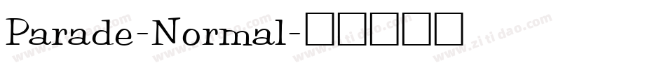 Parade-Normal字体转换