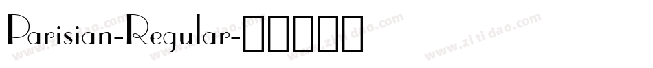 Parisian-Regular字体转换