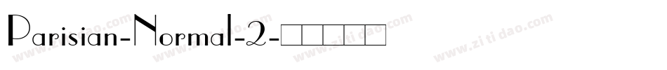 Parisian-Normal-2字体转换