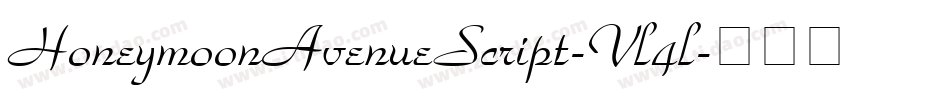 HoneymoonAvenueScript-Vl4l字体转换