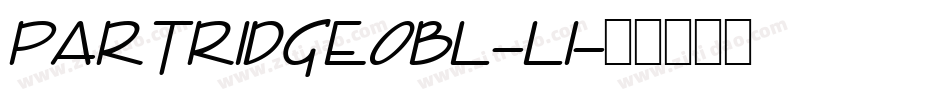 PartridgeObl-Li字体转换