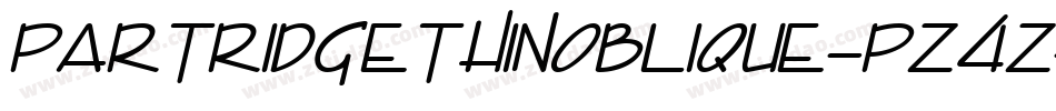 PartridgeThinOblique-PZ4Z字体转换