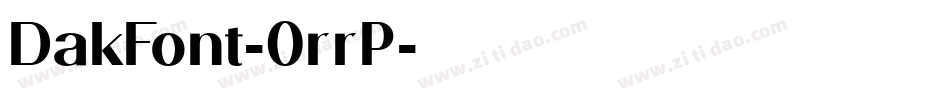 DakFont-0rrP字体转换