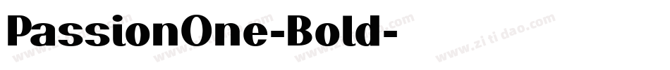 PassionOne-Bold字体转换
