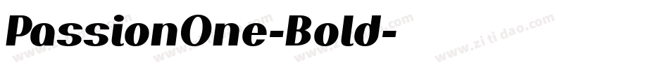 PassionOne-Bold字体转换