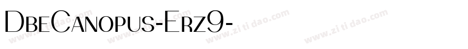 DbeCanopus-Erz9字体转换
