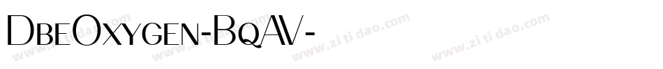DbeOxygen-BqAV字体转换