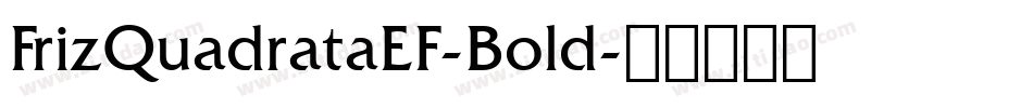 FrizQuadrataEF-Bold字体转换