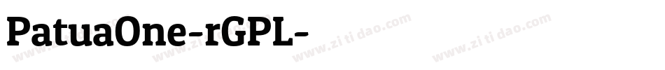 PatuaOne-rGPL字体转换