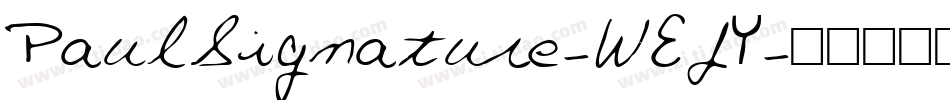 PaulSignature-WEJY字体转换