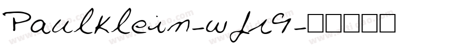 Paulklein-wJr9字体转换