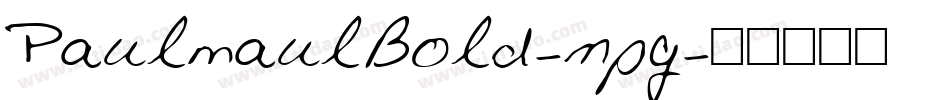 PaulmaulBold-npg字体转换