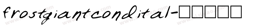 frostgiantcondital字体转换