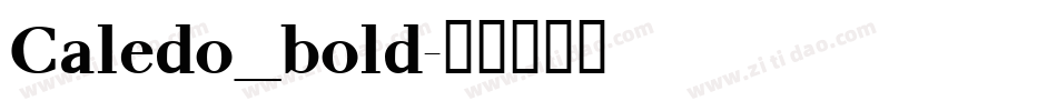 Caledo_bold字体转换