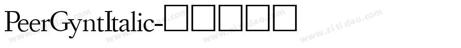 PeerGyntItalic字体转换