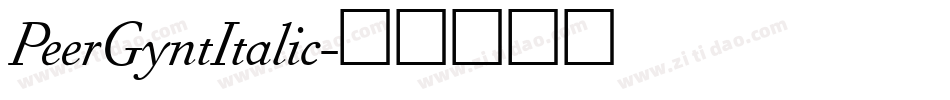 PeerGyntItalic字体转换
