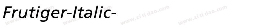 Frutiger-Italic字体转换