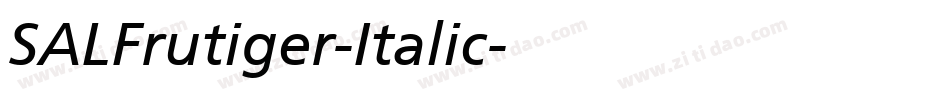 SALFrutiger-Italic字体转换