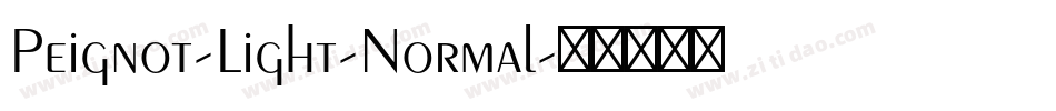 Peignot-Light-Normal字体转换