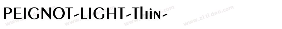 PEIGNOT-LIGHT-Thin字体转换